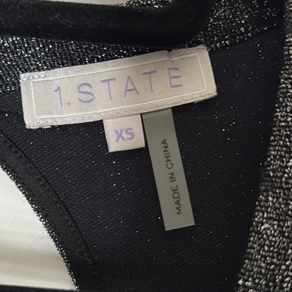 1. State Black Glitter Long Sleeve Dress - Picture 2 of 4